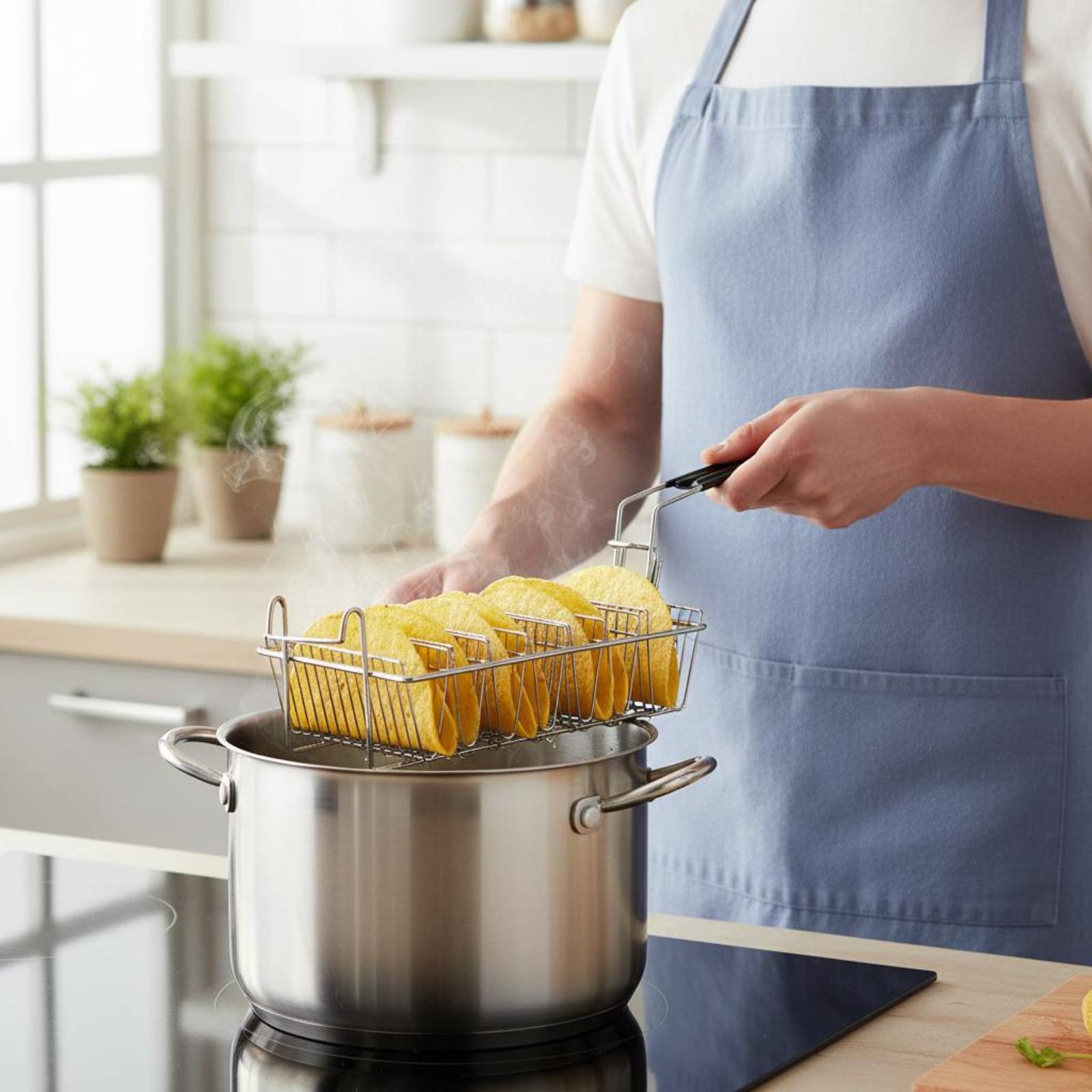 Deep Fryer Stainless - Корзина для жарки тако на 8