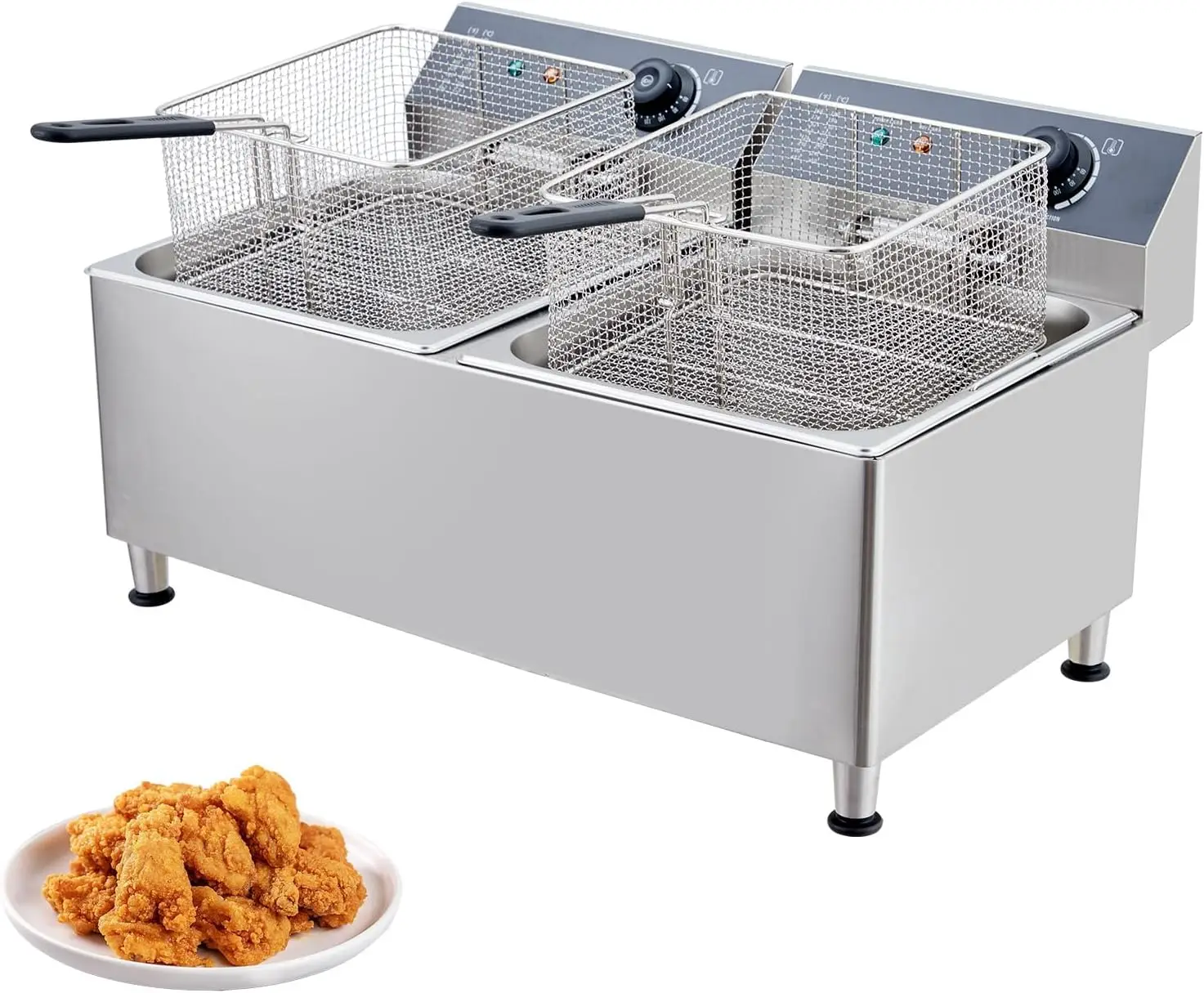 Deep Fryer Stainless - Коммерческая электрическая фритюрница объемом 23,2 кварты,