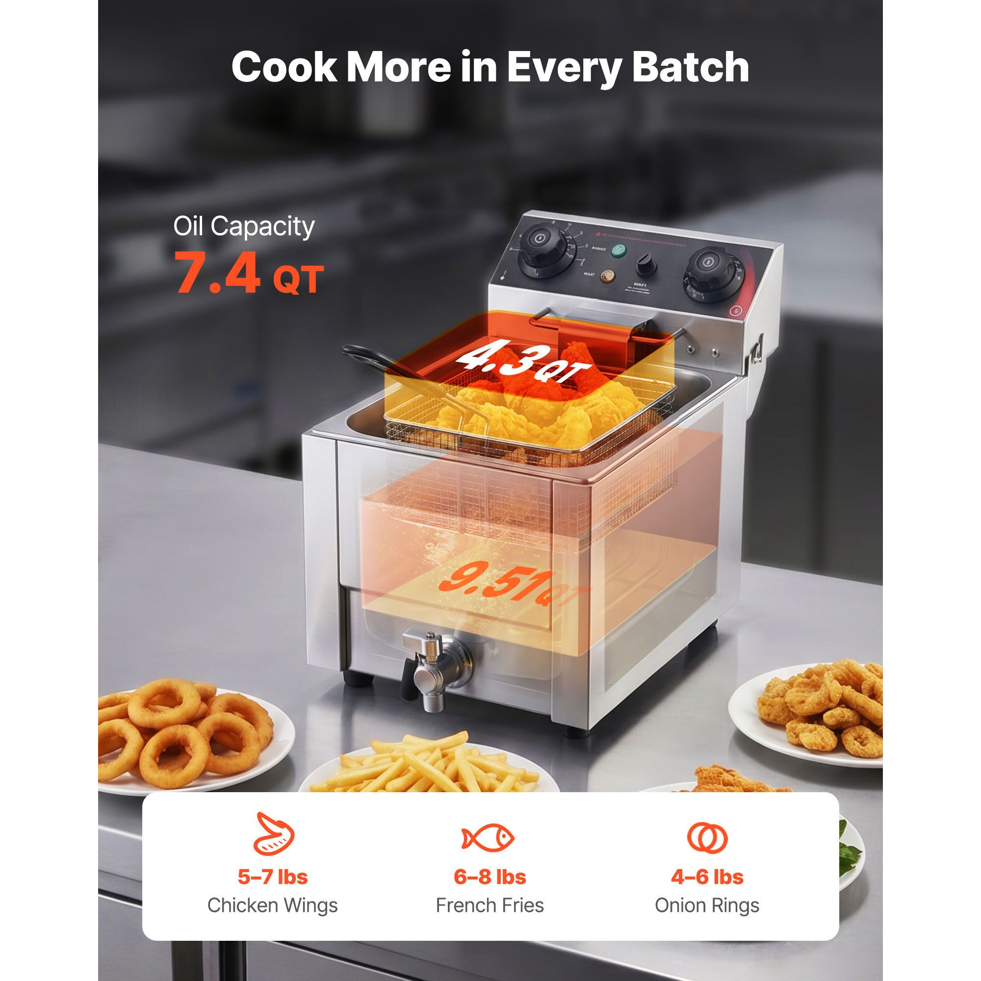 Коммерческая электрическая фри – обзор и цена Deep Fryer Stainless
