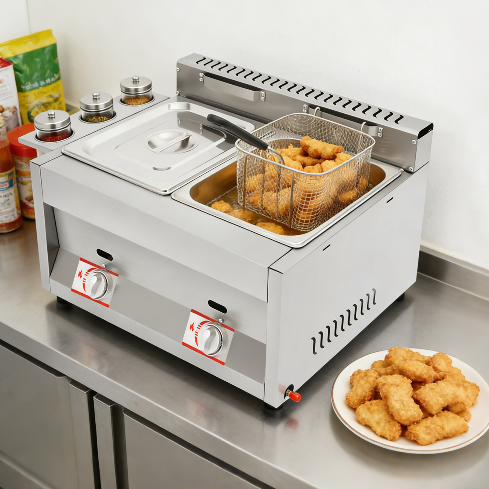 Коммерческая двухсекционная фр – обзор и цена Deep Fryer Stainless