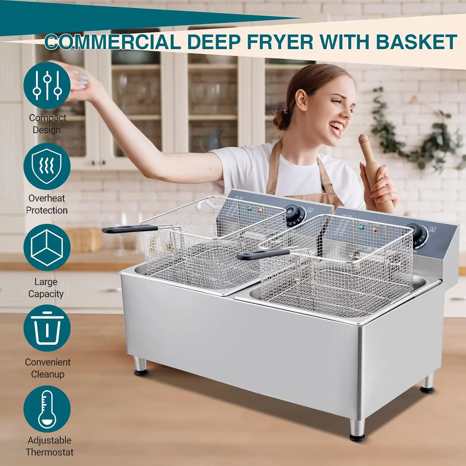 Коммерческая электрическая фри – обзор и цена Deep Fryer Stainless