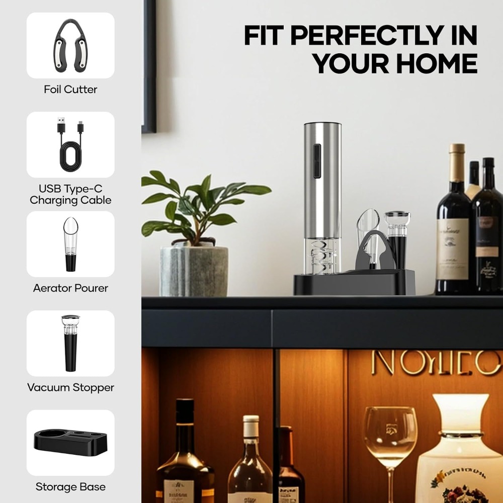 Электрический USB-открыватель  – обзор и цена Wine Opener Electric