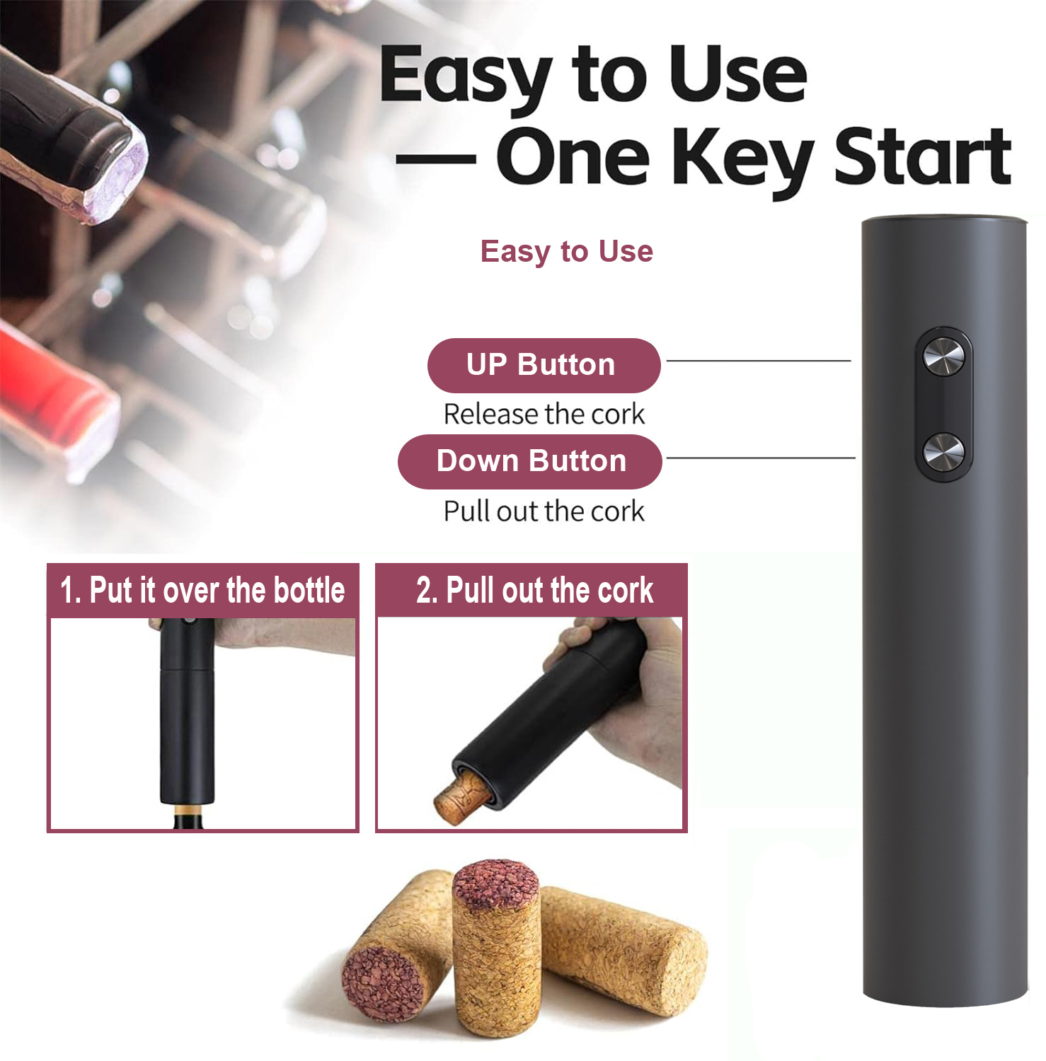 Электрическая открывалка для в – обзор и цена Wine Opener Electric