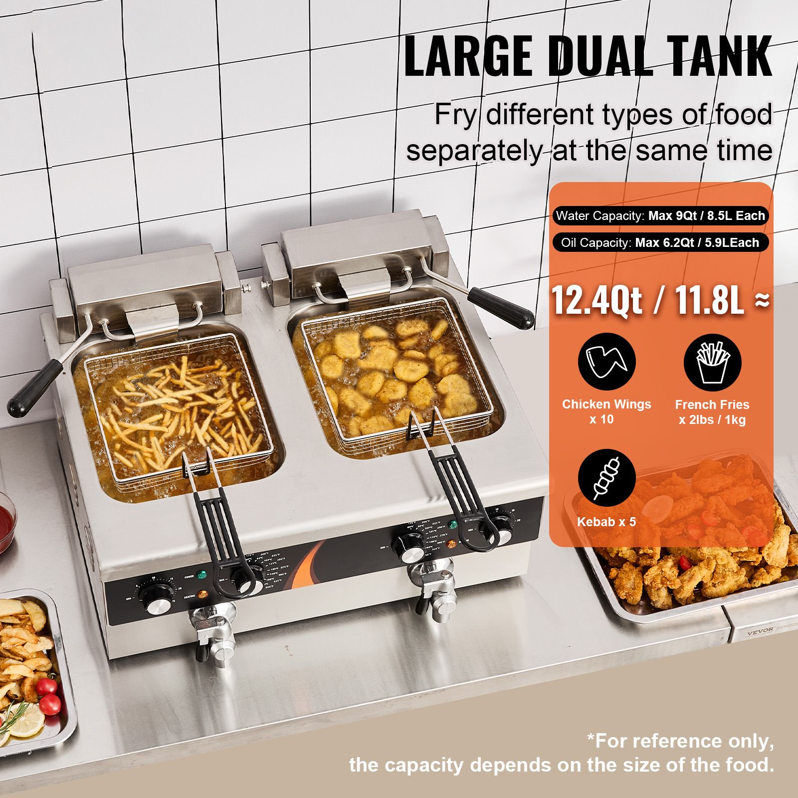 Коммерческая фритюрница 3500 В – обзор и цена Deep Fryer Stainless